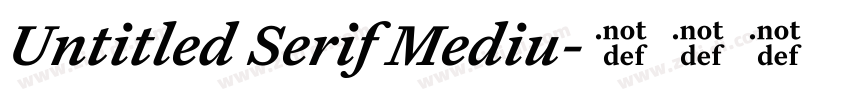 Untitled Serif Mediu字体转换